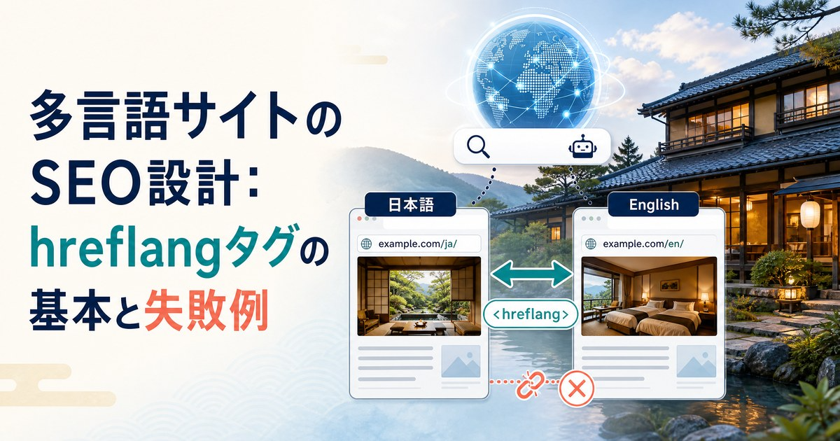 多言語サイトのSEO設計:hreflangタグの基本と失敗例のカバー画像