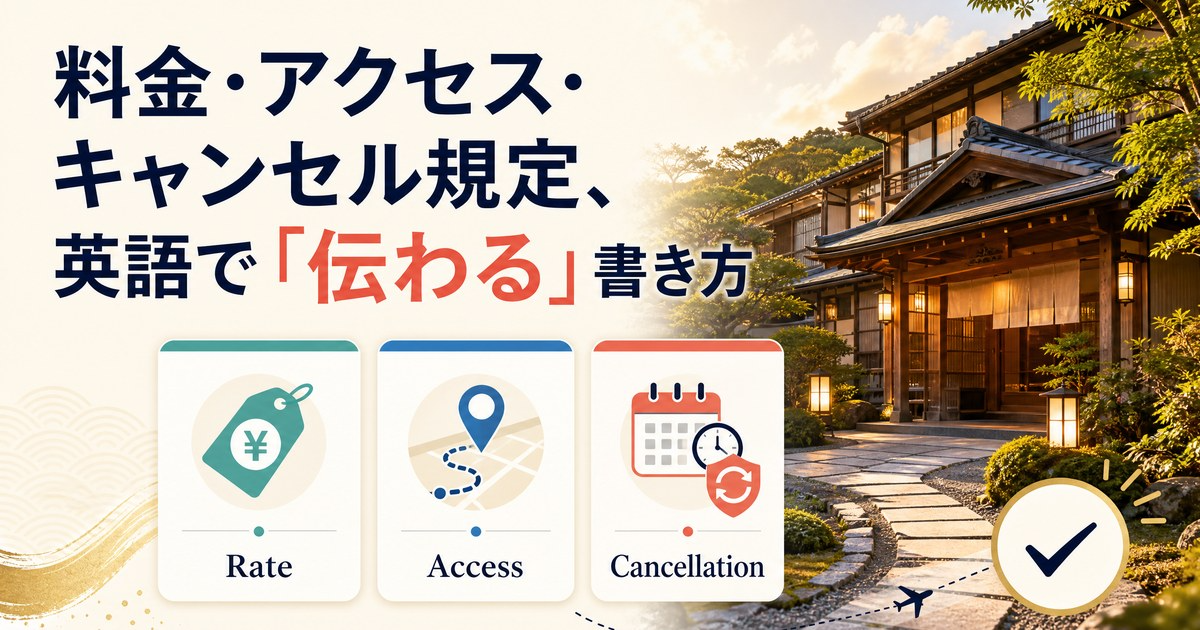 Cover image for how to clearly communicate rates, access, and cancellation policies in English