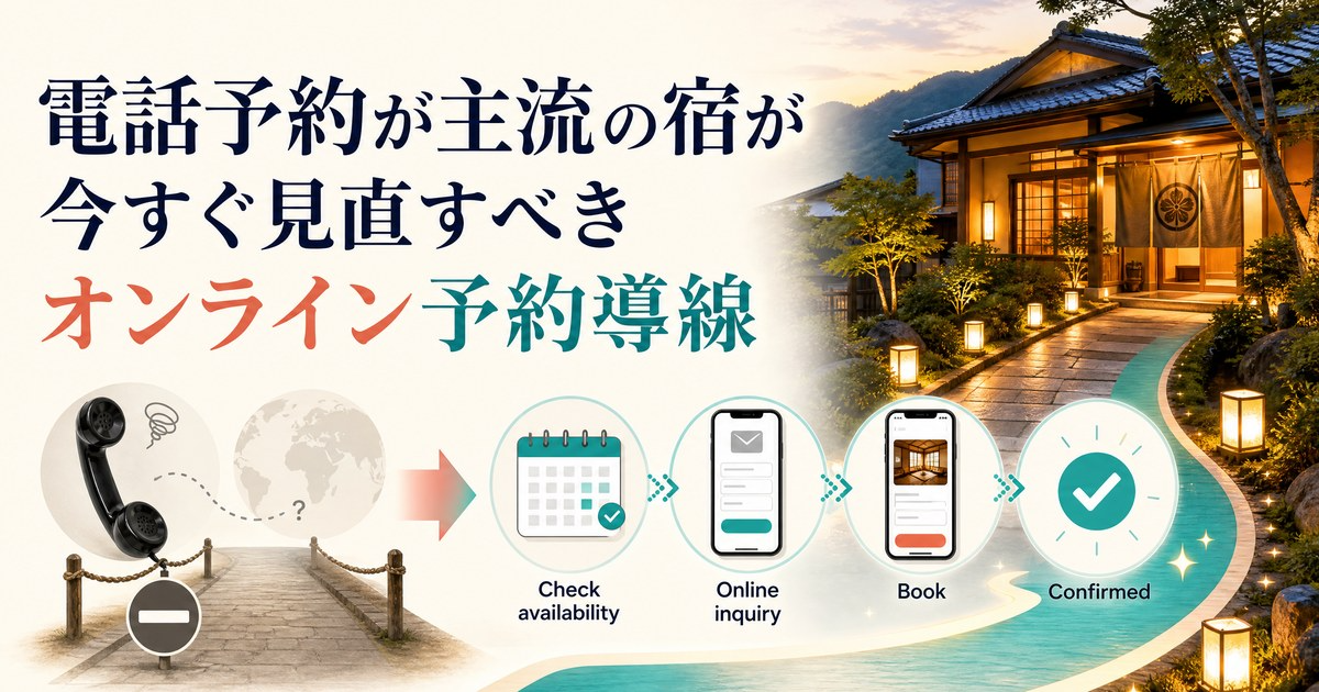 Cover image for reevaluating online booking for ryokans primarily using phone reservations