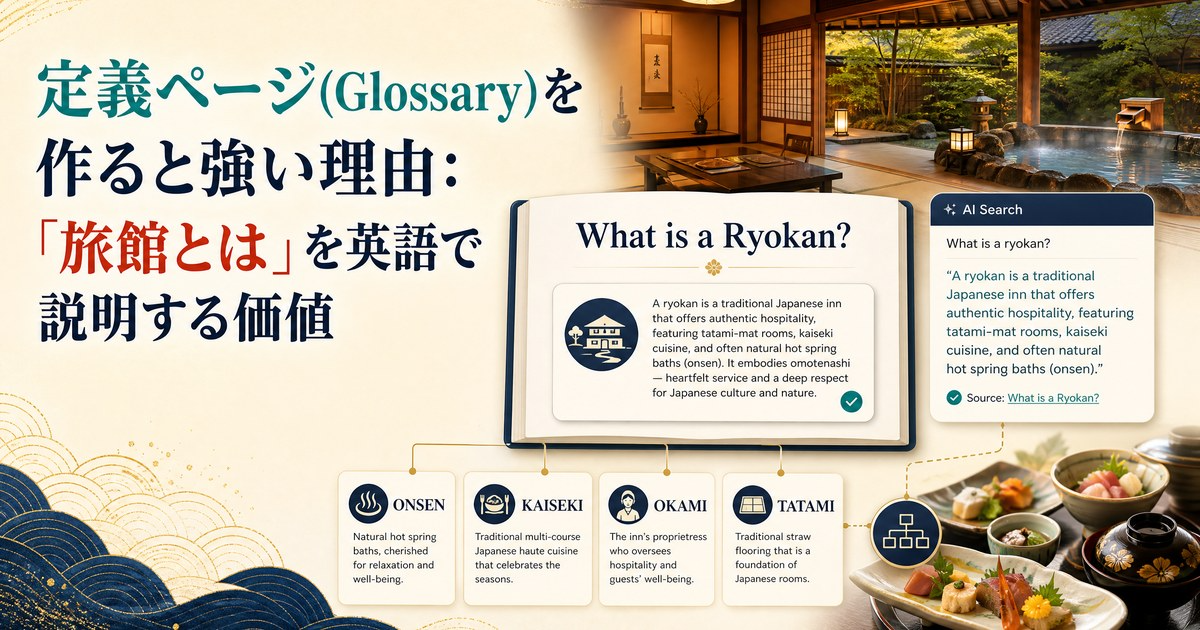 定義ページ(Glossary)を作ると強い理由:「旅館とは」を英語で説明する価値のカバー画像