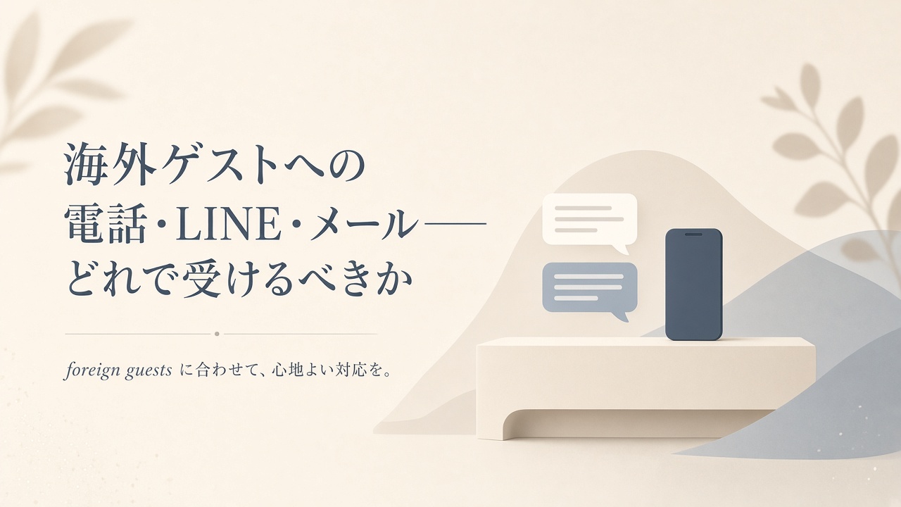 海外ゲストへの電話・LINE・メール——どれで受けるべきか